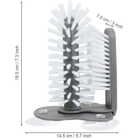 ING Vandflaske rengøringsbørste - Glasrenser - Aftagelig vertikal type