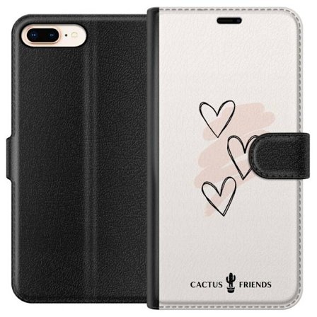 Yhteensopiva Lompakkokotelo Apple Apple iPhone 7 Plus Cactus and Friends - Soft Romance Sketch