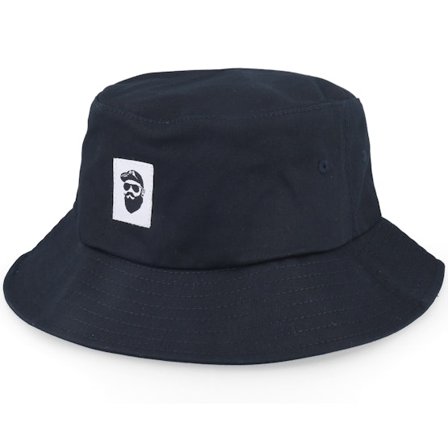 Bearded Man - Musta bucket Hattu - Cap Man Woven Black Bucket @ Hatstore