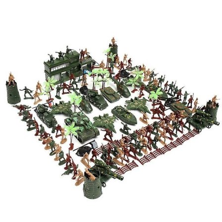 146 stk. Actionfigur 5 cm Hærsoldater Legetøjssæt Tank Krigsfly Jet
