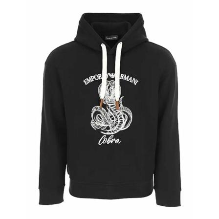Emporio Armani Hoodies svart, Herr, Herr, Storlek: L