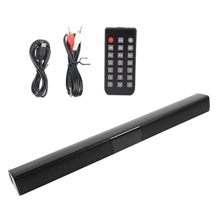 Bluetooth Soundbar för Smart TV, Uppladdningsbart hemmabiosystem med 4 högtalare och inbyggd DSP-ljudprocessor, 3D Stereo Surround Sound