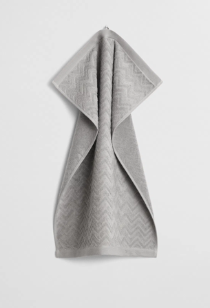 GANT Herringbone Håndkle Fiskeben Concrete-Grey 50x70