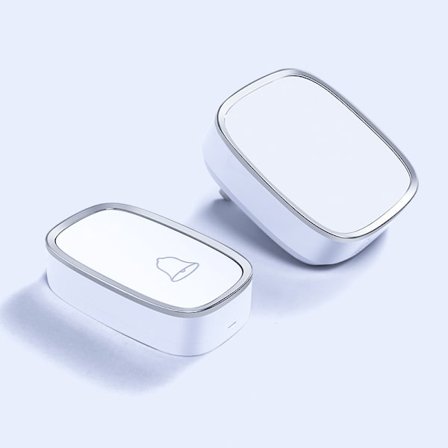 Vandtæt trådløs dørklokke til udendørs brug, 2 sendere og 2 modtagere,