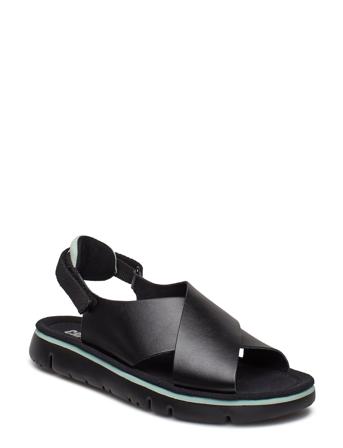 Oruga Sandal Shoes Summer Shoes Flat Sandals Svart Camper
