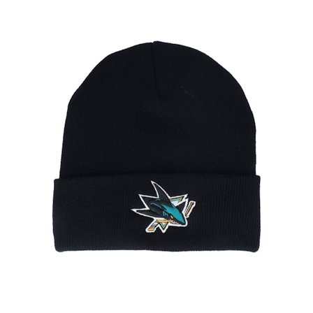 American Needle - NHL Musta cuff Beanie - San Jose Sharks Terrain Knit Solid Black Cuff @ Hatstore