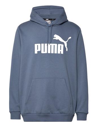 Ess Big Logo Hoodie Fl Hoodie Blå PUMA
