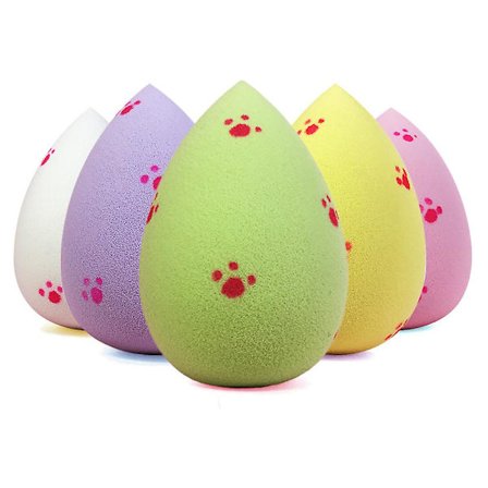 Set med 5 sminkspons, foundation blending beauty sponge set