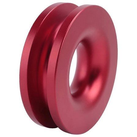 Aluminium GJENNINGSRING SLEPERING 41000Lb for 3/8 1/2 Tommers Syntetisk Vinsjtau RØD