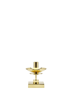 Skultuna Ljusstake Carlo, liten Ljuslyktor & ljushållare Guld H: 12 Ø: 11