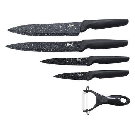 4x knive og kartoffelskræller