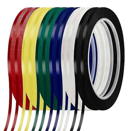 12 ruller 1/8 tommer whiteboard-tape, pinstripe-tape, tavletape, selvklebende grafisk rutenettmarkering