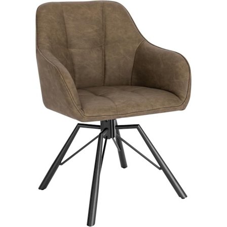 Rootz drejelig spisestuestol - Roterende stol - Kontorstol - Ergonomisk design - Komfortable siddepladser - Holdbar konstruktion - 58,5 cm x 82,5 cm x
