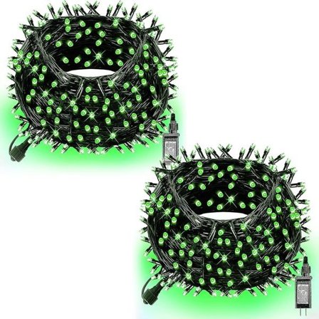 200 LED Grønne Julelys, 20 meter Lang Kæde Kompatibel med Bright Brand[JUN] Grøn
