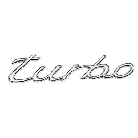 Chrome Sølv Matt Glossy Skinnende Svarte Bagasjeromsbokstaver "turbo" Emblemer Kompatibel med PORSCHE Cayenne Boxster Macan Panamera Carrera Cayman