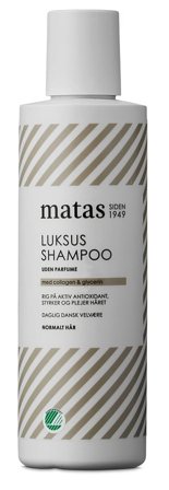 3 for 2 - Matas Striber Luksus Shampoo til Normalt Hår Uden Parfume 250 ml, Hår, Shampoo, Hårshampoo