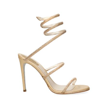 René Caovilla, Sandals Beige, Dames, Maat:37 1/2 EU,leer