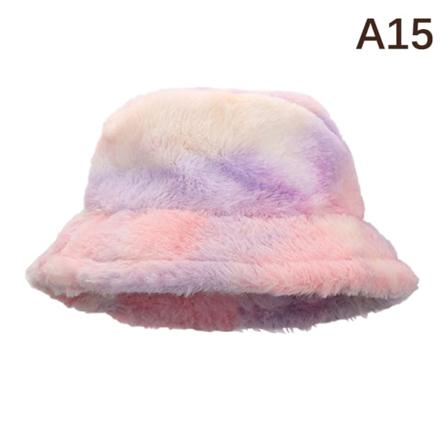 Vinter Fuskpäls Fluffy Bucket Hats Dam Utomhus Varm Solhatt S