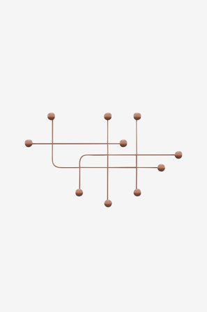 Hanah Home - Metallinen seinäkoukku - Alina - Kuparia - Piensäilytys - - Homeroom