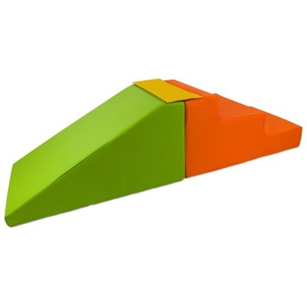 PQP Lekkuddar - Rutschkana Med Trappa Gul, Grön Och Orange - Litenleker