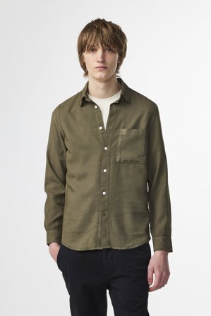NN.07 Asher 5027 Hemd Herren Grün LENZING ECOVERO Viscose