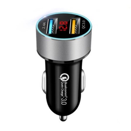 Billadder Quick Charge 3.0 - Dobbelt USB 5.4A/30W Hurtig Bil