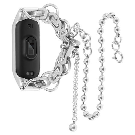 Xiaomi Mi Smart Band 4 / 3 coolt klockarmband i rostfritt stål - Silver
