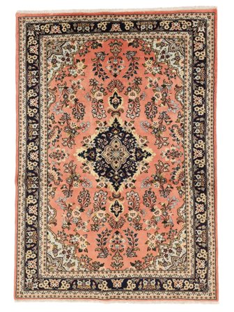 Mehraban Rug Hand Knotted 137X195 Brown/Black Persia