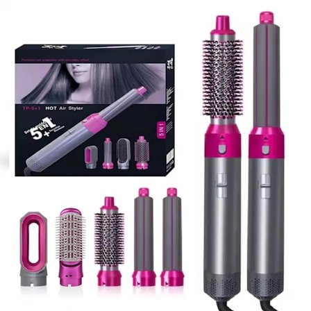 5-in-1 Multistyler-hiustenkuivain, silitysrauta ja kiharrin
