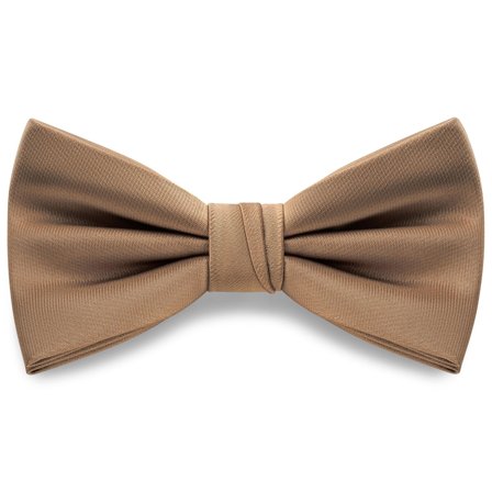 Tan Pre-Tied Satin Bow Tie for Men - Pre-tied bow ties