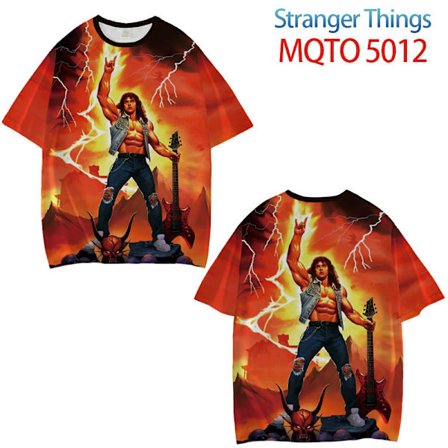 Stranger Things T-shirt med print og korte ærmer - Størrelse XL - Style 34