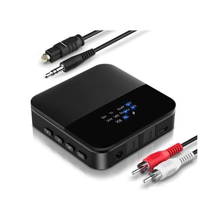 Bluetooth 5.0 Sender Modtager, Bluetooth Audio Adapter 3.5mm Optisk Digital RCA Audio Kabel til TV/S,