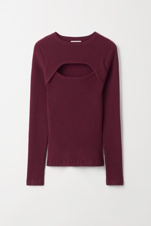Soft Goat - Cut out o-neck - Women cashmere sweater - XL - Bordeaux