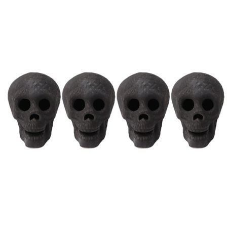 4 st Fire Pit Skulls Keramik Brandsäker Fire Pit Skull Rekvisita för brasa Lägereld Eldstad Halloween Dekoration