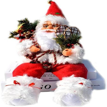 Juldekoration - 57 cm Sittande Tomte för Inomhus- och Utomhusbruk