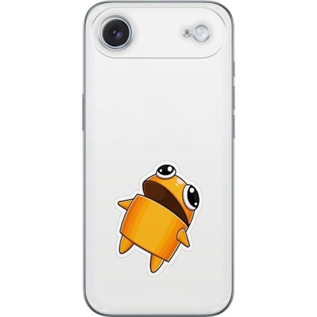 Yhteensopiva Puhelinkuori Apple Apple iPhone 17 Air Oranssi piirretty hahmo, jolla on suuret silmät ja dynaaminen asento leikkisässä tyylissä