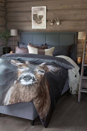 Nordic Wild Sengesett Sateng Rådyr 140x220cm