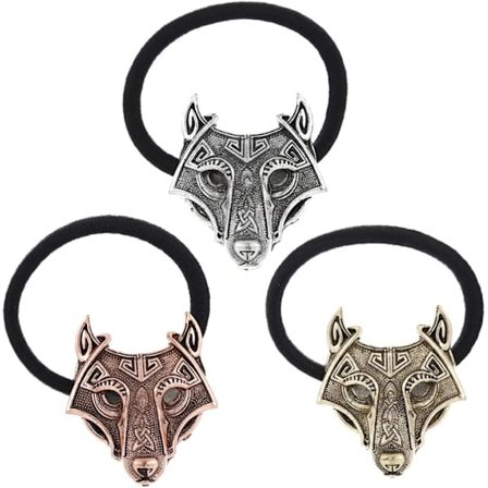 Set med 3 julhårband Vintage Retro Wolf Head Hair Tie