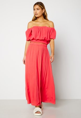 BUBBLEROOM Piper maxi skirt Coral Klær
