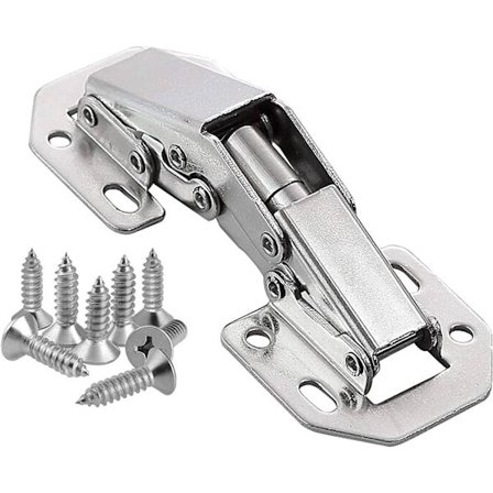 8 stk 105×44mm Hengsler i rustfritt stål, åpne/lukke skapskup