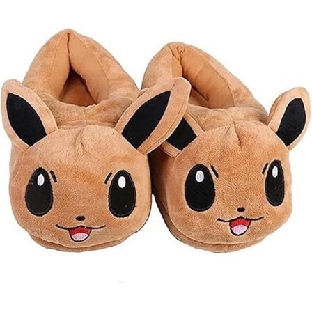 Tegneserie Brun Sød Eevee Plys Hjemmesko Anime Bomuldssko Vinter Hjemmesko