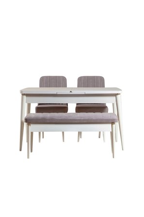 Hanah Home - Set med bord och stolar (4 delar) Vina - Vit - Matgrupp 4 personer - Från Homeroom