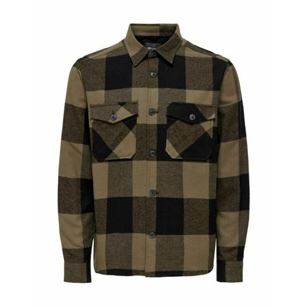 Only & Sons, Casual Shirts Bruin, Heren, Maat:S