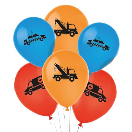 Amscan On The Road Latex födelsedagsballon (6-pack) One Size