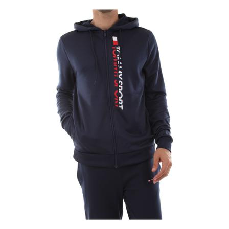 Tommy Hilfiger, ZIP Troghout Hoodie Blauw, Heren, Maat:M