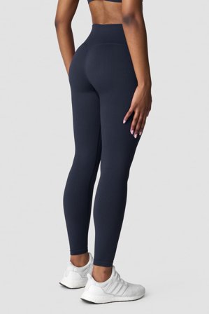 ICANIWILL - Ribbed Define Seamless V-shape Tights Navy- Sportlegging - Dames - sportkleding van ICIW
