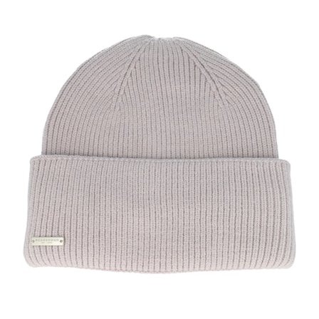 Seeberger - Beige cuff Beanie - Knit Beanie Pebble Cuff @ Hatstore