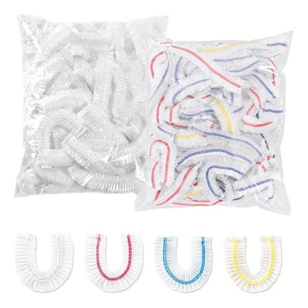 200 stk. Madindpakningsbetræk - Elastiske strækbare plastik madbetræk - Madbetræk husholdningsposer - Klæbefilmsbetræk - Frugt-/grøntsags-/kødbetræk