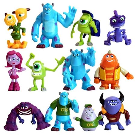 12 stk Monsters University Lekefigurer Sett, Filmfigurer Samleobjekter Dukker Figurer Hjemmedekorasjon Gaver