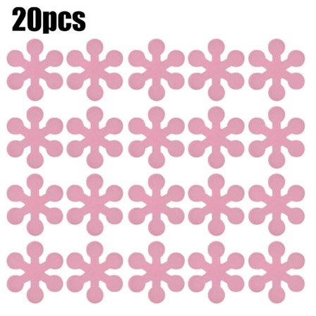 20 stk Anti-Skli Baderomsklistremerker Halkskydd Dusj for Disker Badekar Rosa